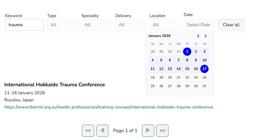 Select events by category